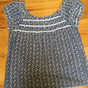 Anna Sui Anthropologie eyelet Top  sz 4